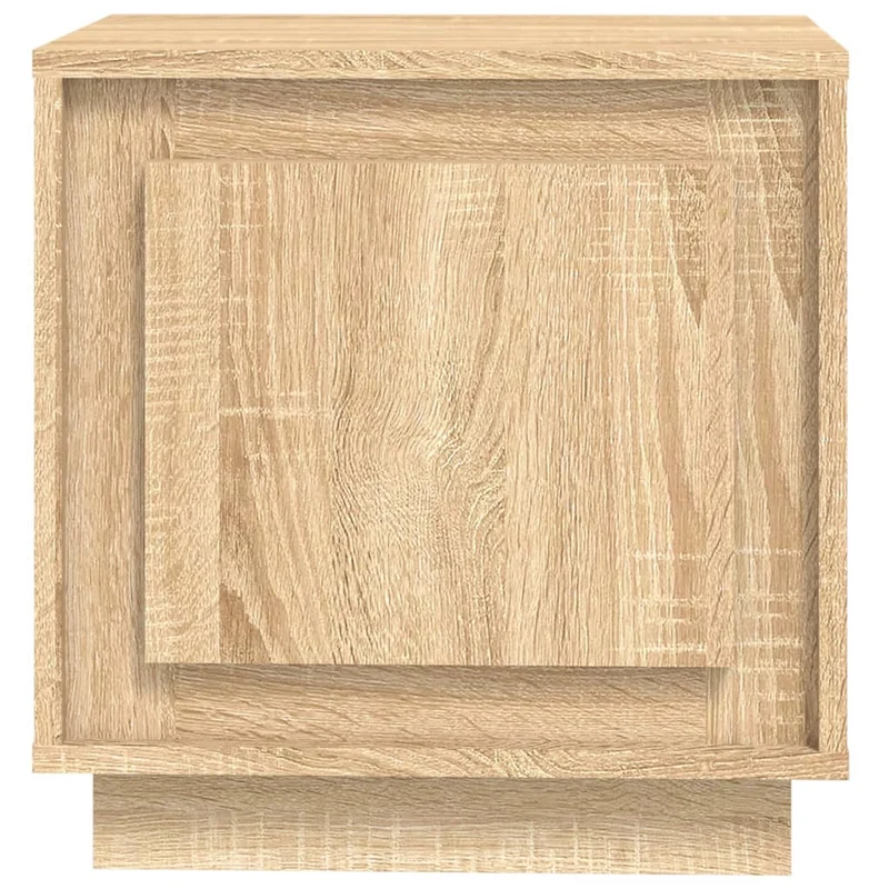 Lot de 2 tables de chevet avec compartiment avec porte 44 x 35 x 45cm bois d'ingénierie couleur chêne DEC035892