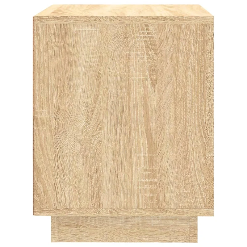 Lot de 2 tables de chevet avec compartiment avec porte 44 x 35 x 45cm bois d'ingénierie couleur chêne DEC035892