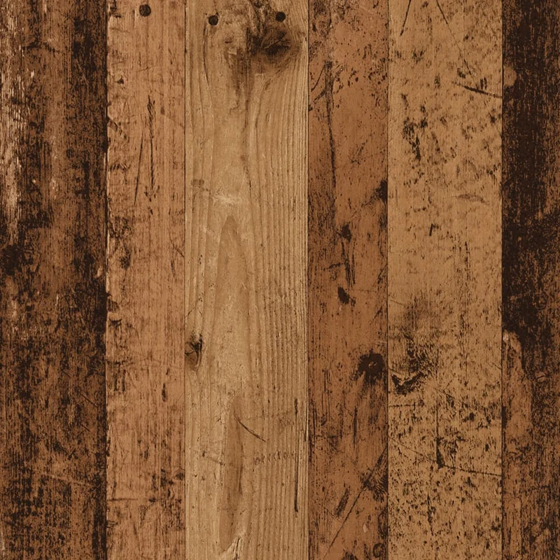 Lot de 2 tables de chevet avec deux tiroirs 40 x 30 x 40 cm bois d'ingénierie marron vieilli DEC035777