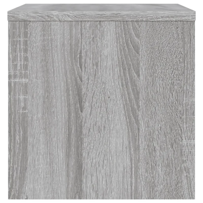 Lot de 2 tables de chevet avec étagère 40 x 30 x 30cm bois d'ingénierie gris DEC035660
