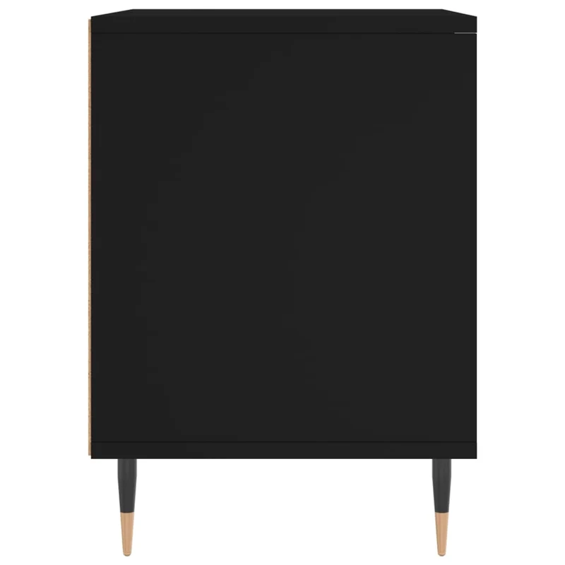 Lot de 2 tables de chevet avec compartiment ouvert 40 x 35 x 50 cm bois d’ingénierie noir DEC035551
