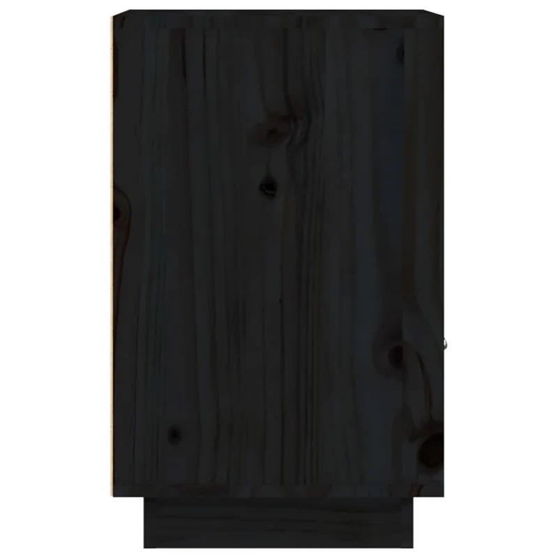 Lot de 2 tables de chevet avec compartiment avec porte 40 x 34 x 55 cm bois de pin noir DEC035527