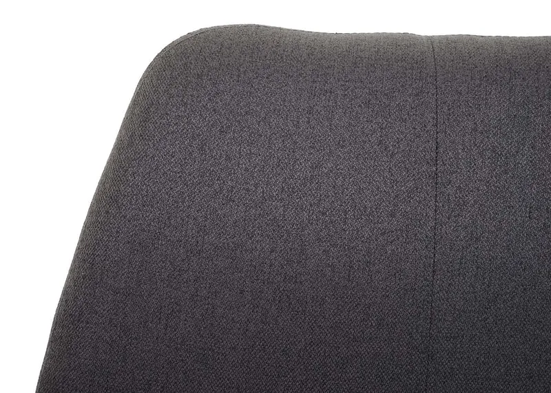 Chaise de salle à manger fauteuil de bureau en tissu gris-brun en acier design pivotant rétro et moderne 04_0002276