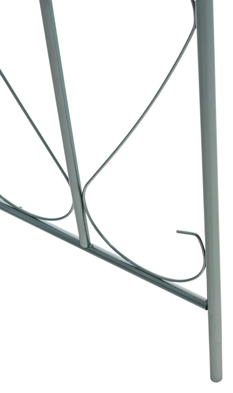 Arche à rosiers support pour plantes grimpantes décoration jardin 215x37 cm en métal vert 10_0003860