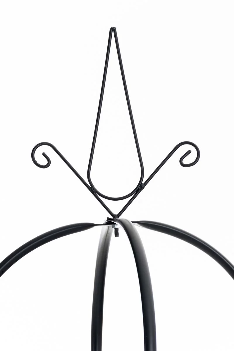Treillis de jardin en métal laqué noir 190 × Ø 38 cm stables et faciles à planter 10_0003961