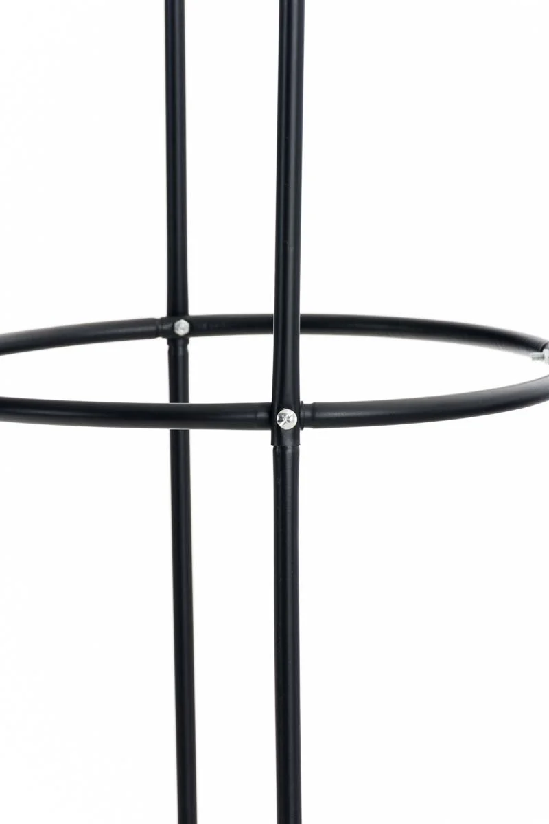 Treillis de jardin en métal laqué noir 190 × Ø 38 cm stables et faciles à planter 10_0003961