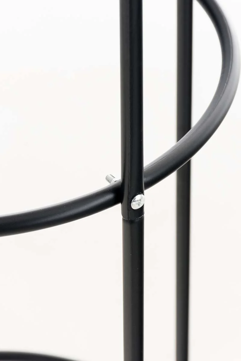 Treillis de jardin en métal laqué noir 190 × Ø 38 cm stables et faciles à planter 10_0003961