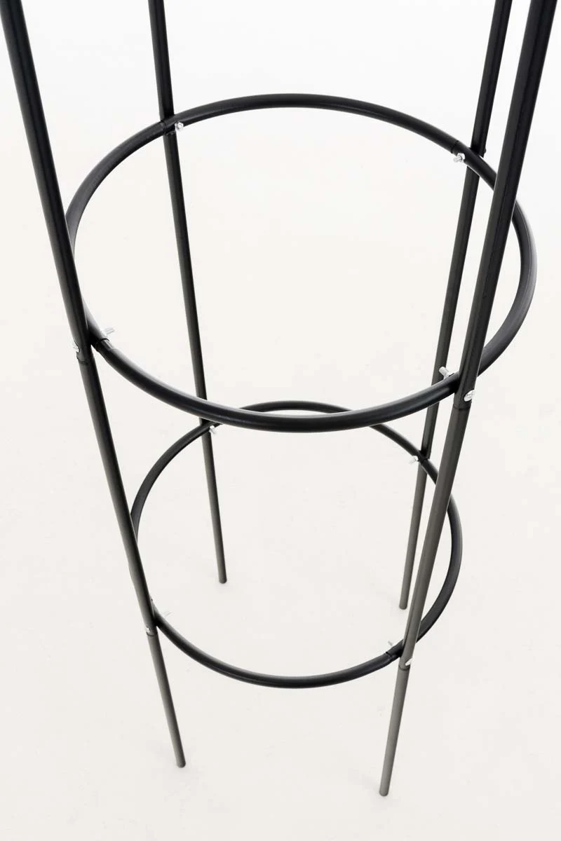 Treillis de jardin en métal laqué noir 190 × Ø 38 cm stables et faciles à planter 10_0003961