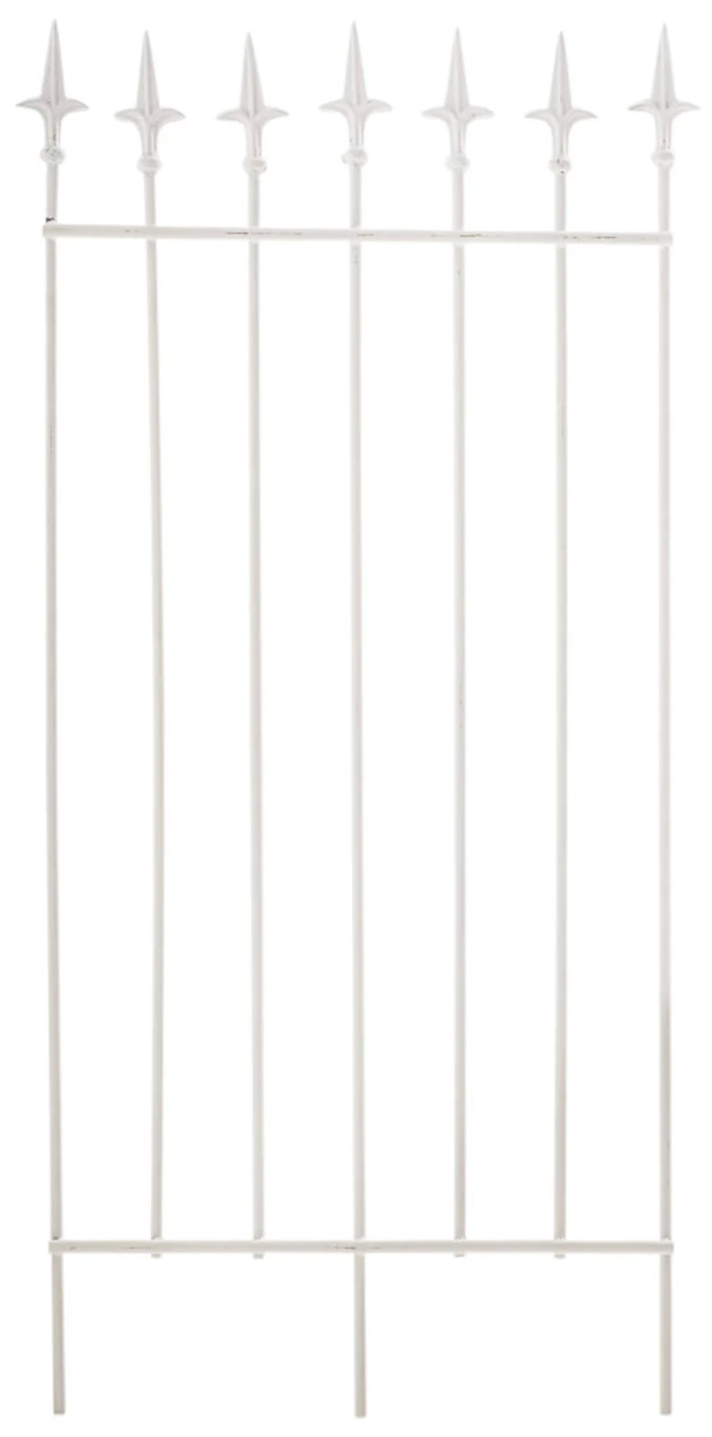 Lot de 2 treillis support pour plantes grimpantes décoration de jardin en métal blanc 10_0003833