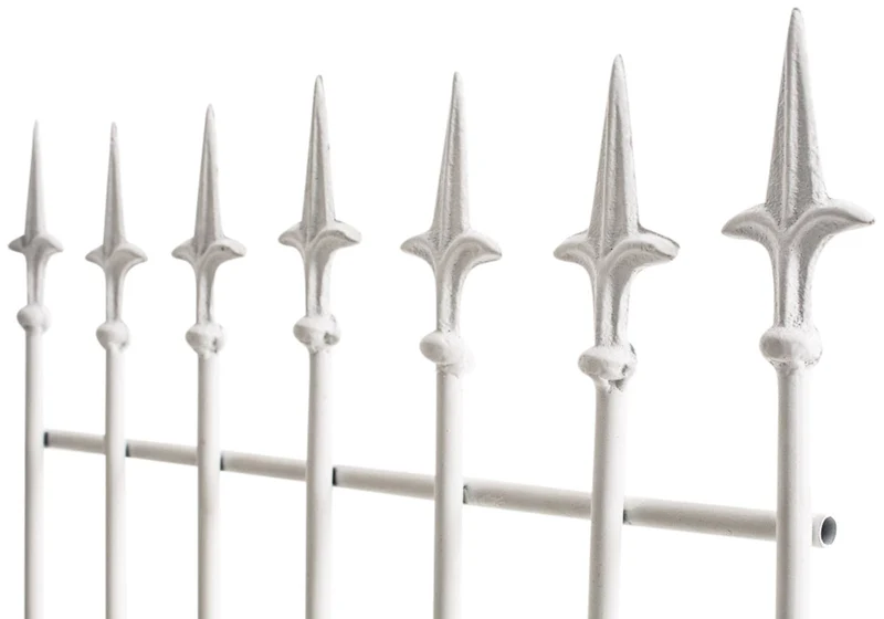 Lot de 2 treillis support pour plantes grimpantes décoration de jardin en métal blanc 10_0003833