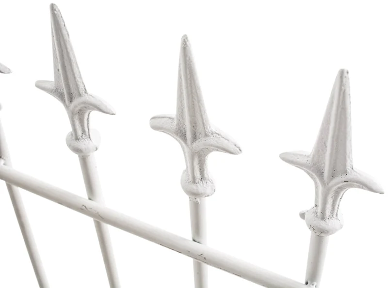 Lot de 2 treillis support pour plantes grimpantes décoration de jardin en métal blanc 10_0003833