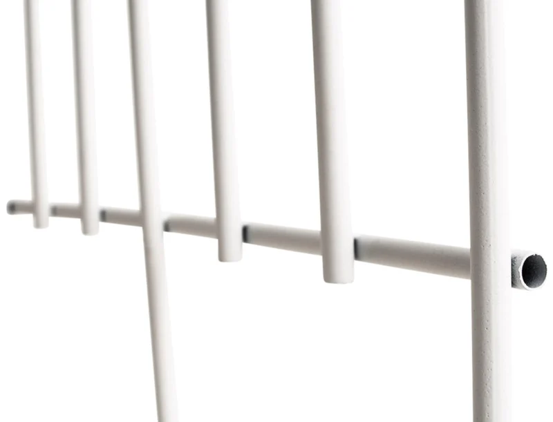 Lot de 2 treillis support pour plantes grimpantes décoration de jardin en métal blanc 10_0003833