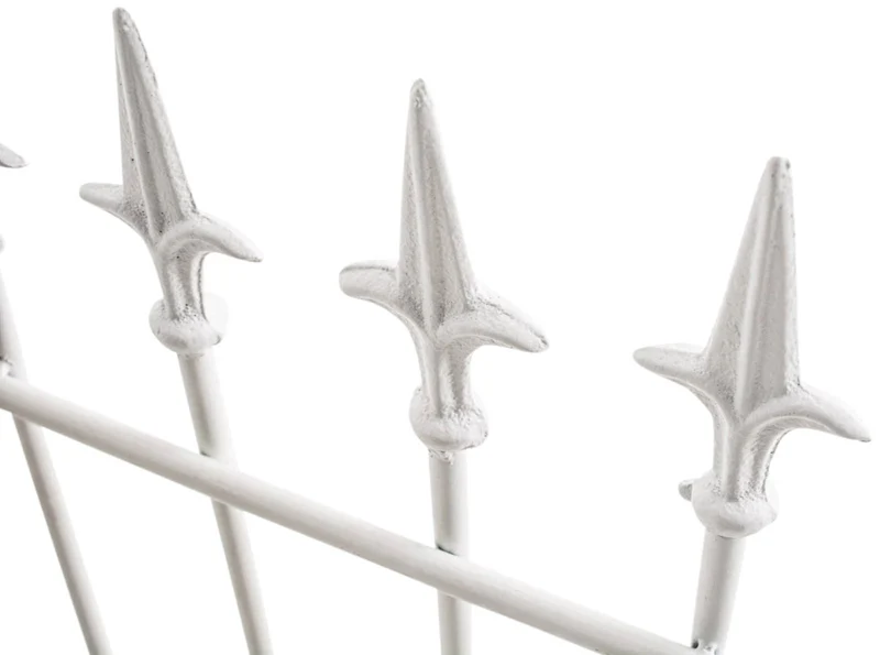 Lot de 2 treillis support pour plantes grimpantes décoration de jardin en métal blanc 10_0003833