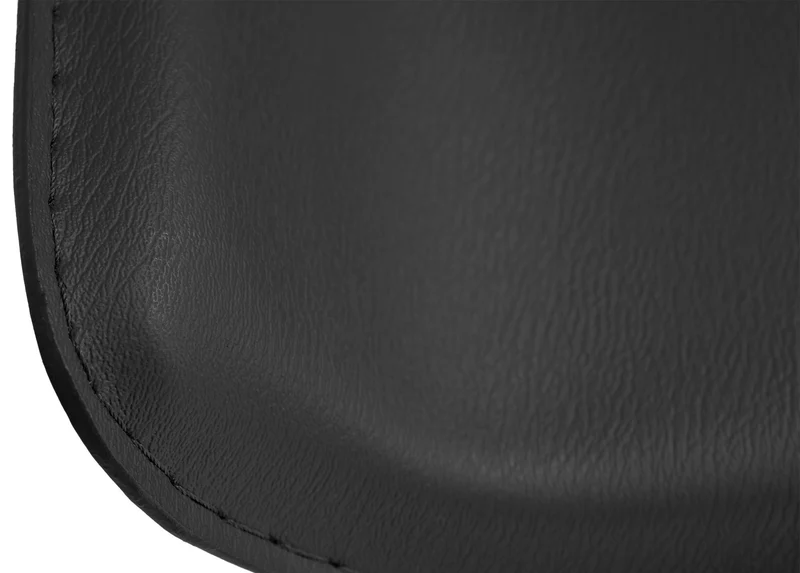 Tabouret de bar x1 avec repose-pieds siège pivotant à 360° design simple PVC noir et métal chromé 10_0004797