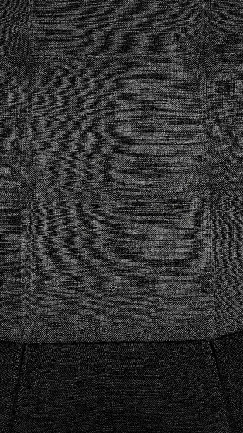Tabouret de bar x1 avec repose-pieds hauteur réglable pivotant assise en tissu gris foncé cadre métallique chromé 10_0004845