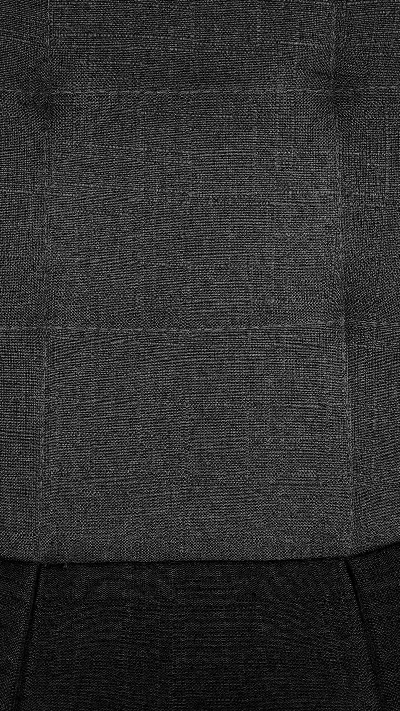 Tabouret de bar x1 avec repose-pieds hauteur réglable pivotant assise en tissu gris foncé cadre métallique noir 10_0004839