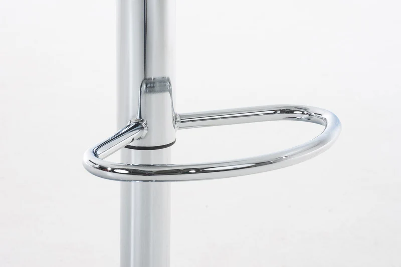 Tabouret de bar avec repose-pieds pivotant dossier incurvé en plastique blanc et métal chromé 10_0004936