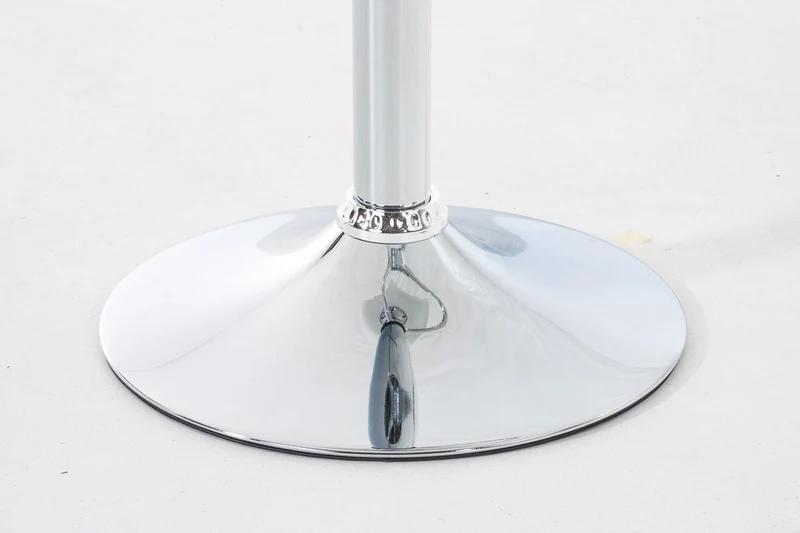 Tabouret de bar avec repose-pieds pivotant dossier incurvé en plastique blanc et métal chromé 10_0004936