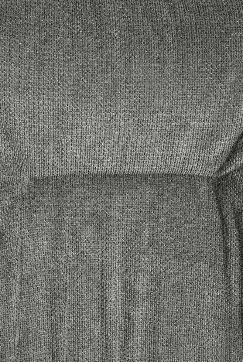 Chaise de salle à manger pivotant avec accoudoirs x1 en tissu gris et piètement en métal noir 10_0002044