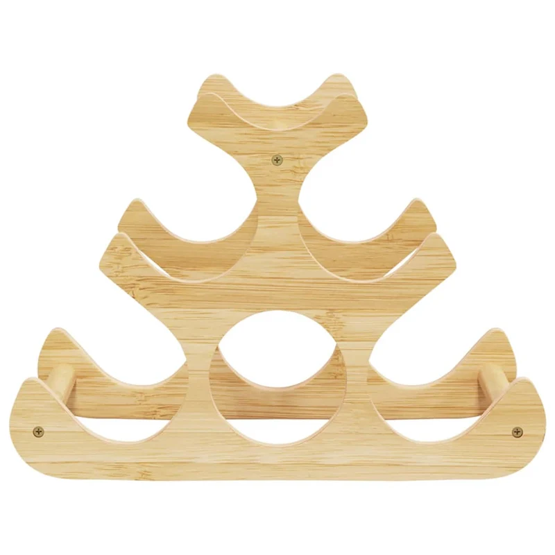Casier range bouteilles étagère de rangement vin pour 6 bouteilles 35 x 18 x 25,5 cm bambou DEC024402