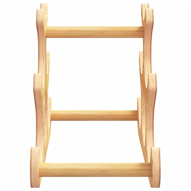 Casier range bouteilles étagère de rangement vin pour 6 bouteilles 35 x 18 x 25,5 cm bambou DEC024402