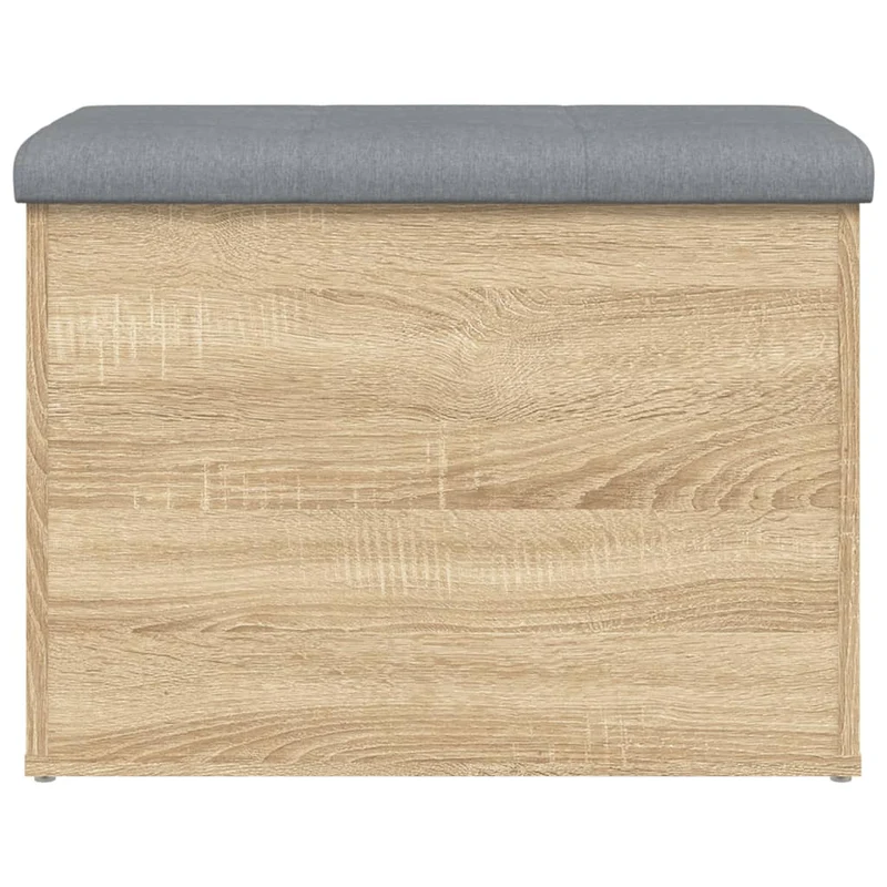Banc banquette de rangement couleur chêne sonoma 62 x 42 x 45 cm bois d'ingénierie brun DEC024753