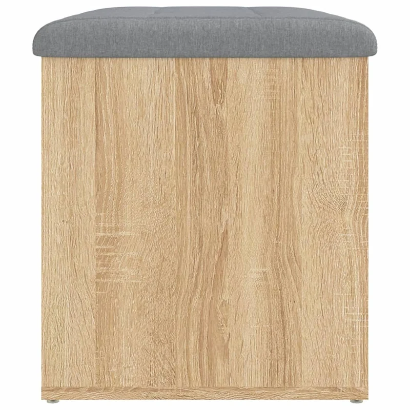 Banc banquette de rangement couleur chêne sonoma 62 x 42 x 45 cm bois d'ingénierie brun DEC024753