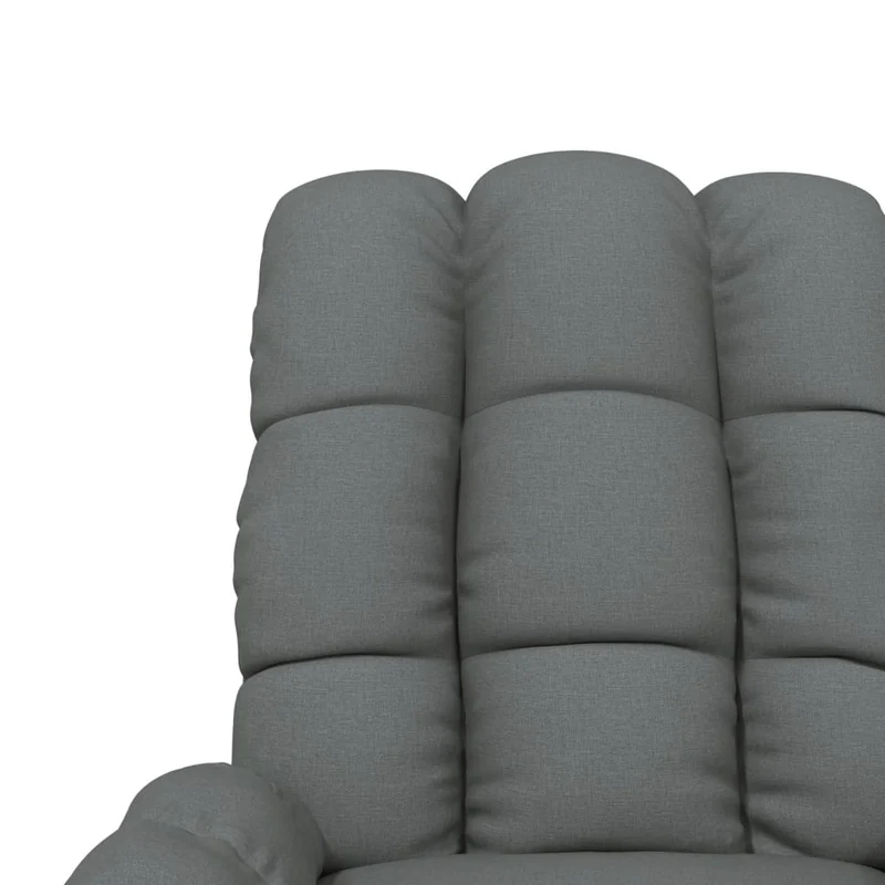 Fauteuil de relaxation avec fonction inclinaison manuelle et massage en tissu gris foncé DEC029207