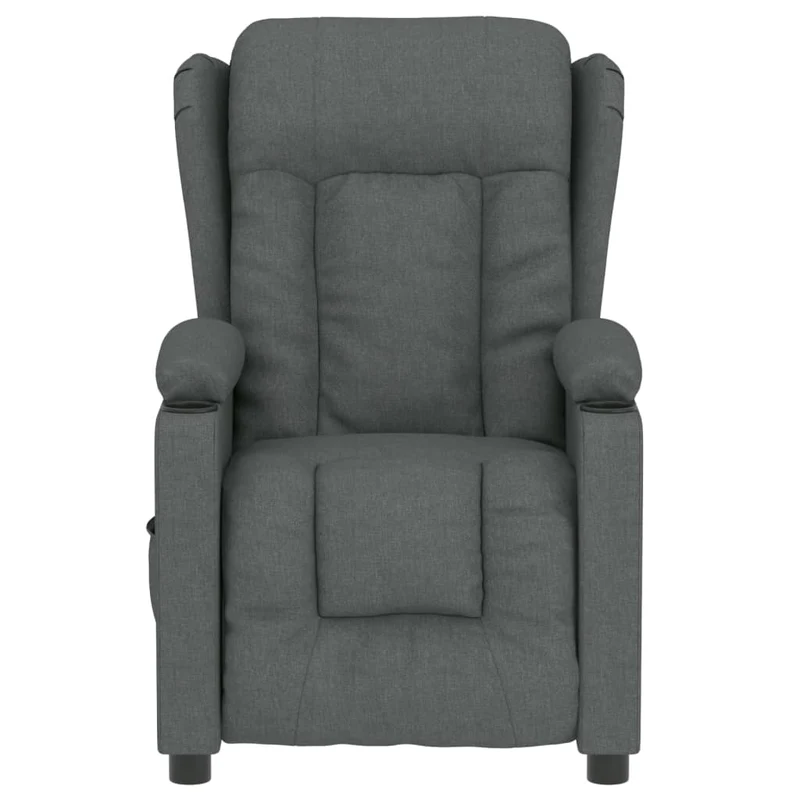 Fauteuil relax TV fonction de levage électrique très confortable en tissu gris foncé DEC028357