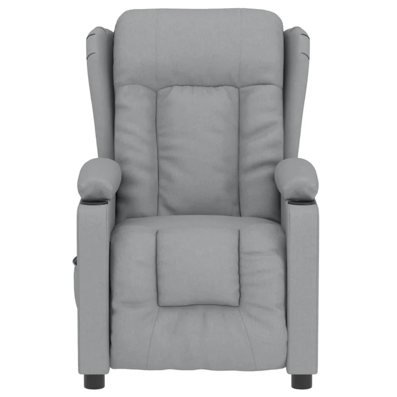 Fauteuil relax TV fonction de levage électrique très confortable en tissu gris clair DEC028303
