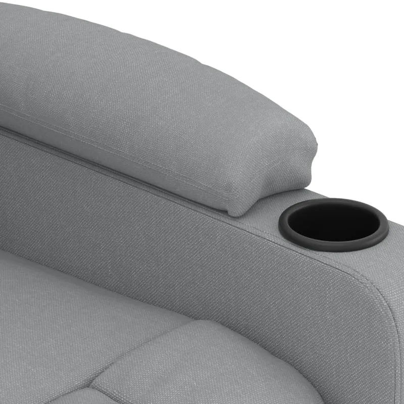 Fauteuil relax TV fonction de levage électrique très confortable en tissu gris clair DEC028303