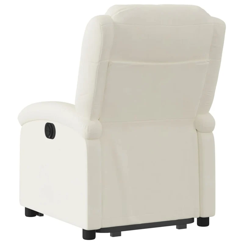 Fauteuil relax TV fonction de levage électrique très confortable en velours crème DEC028297