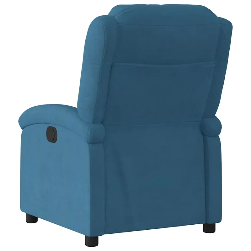 Fauteuil relax TV fonction de levage électrique très confortable en velours bleu DEC028240
