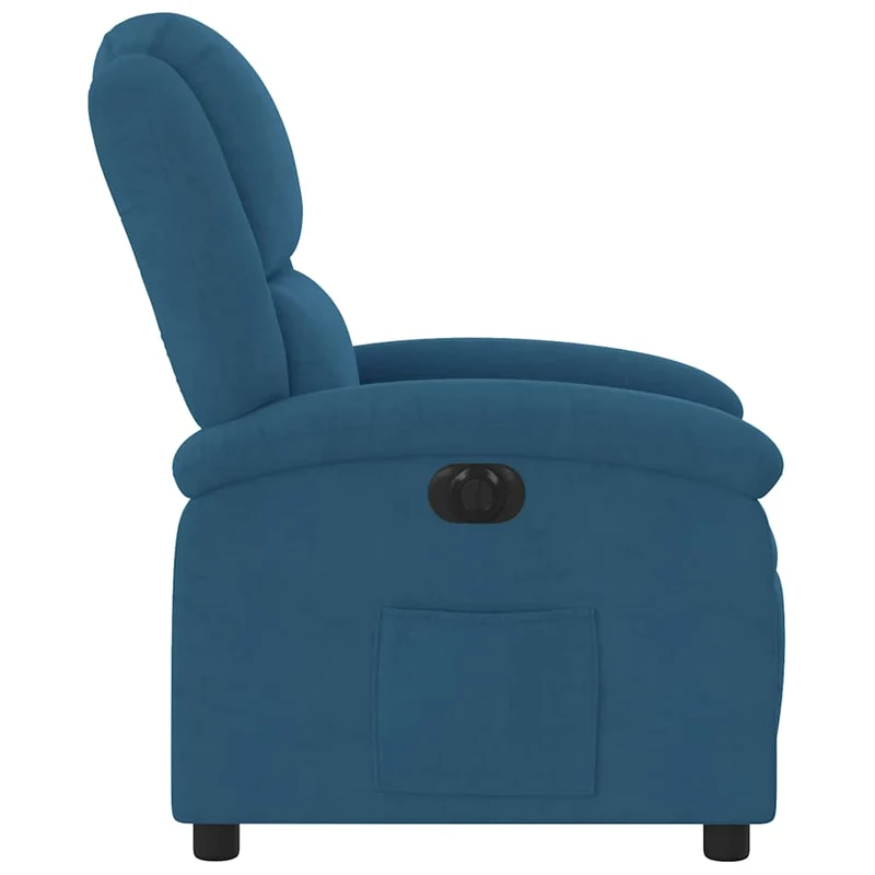Fauteuil relax TV fonction de levage électrique très confortable en velours bleu DEC028240