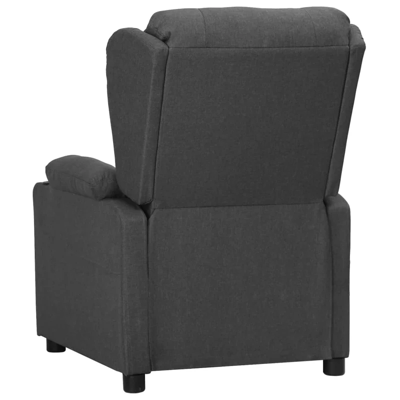 Fauteuil relax TV rembourrage confortable fonction d'inclinaison manuelle en tissu gris foncé DEC027951