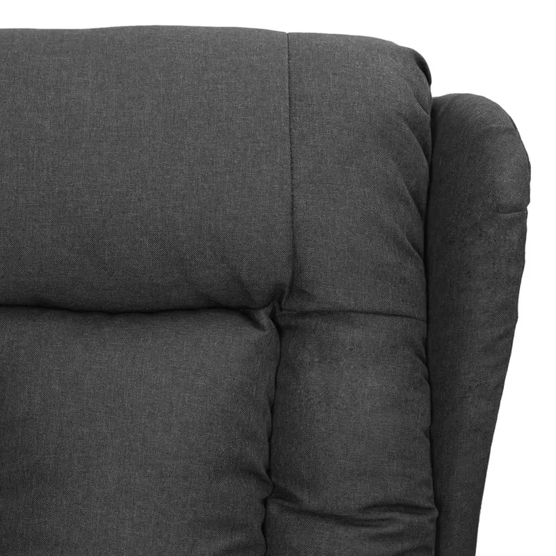 Fauteuil relax TV rembourrage confortable fonction d'inclinaison manuelle en tissu gris foncé DEC027951