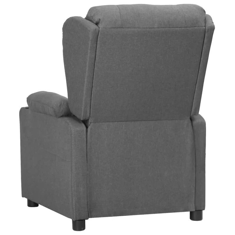 Fauteuil relax TV rembourrage confortable fonction d'inclinaison manuelle en tissu gris clair DEC027904