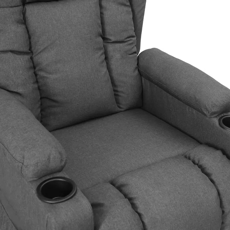 Fauteuil relax TV rembourrage confortable fonction d'inclinaison manuelle en tissu gris clair DEC027904