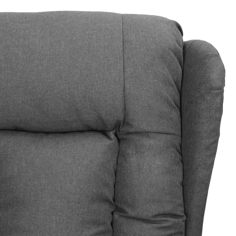 Fauteuil relax TV rembourrage confortable fonction d'inclinaison manuelle en tissu gris clair DEC027904