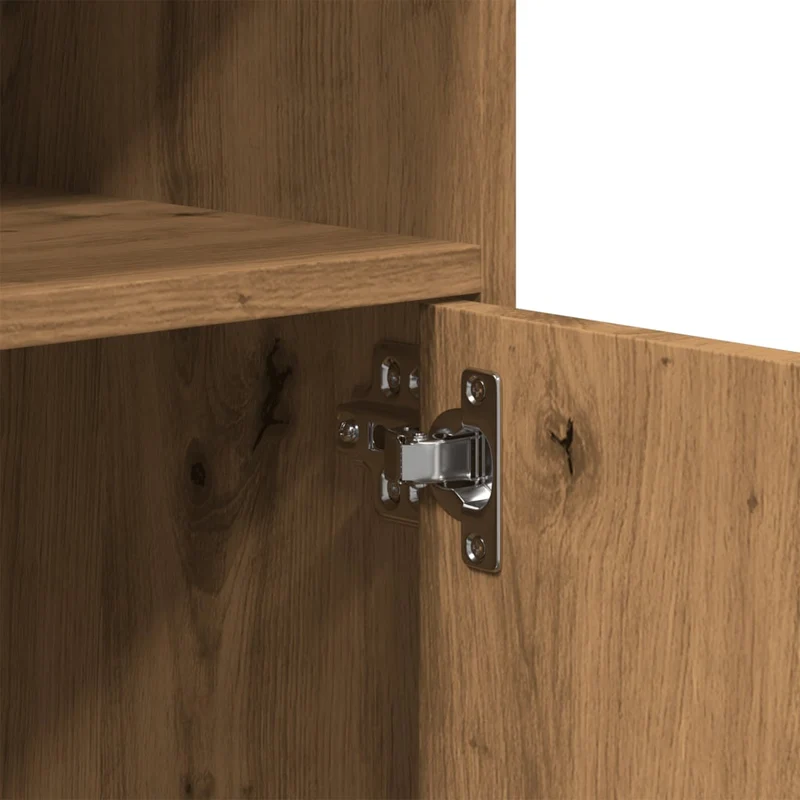 Meuble de bureau sur roulettes armoire de rangement 60 x 48 x 81 cm bois ingénierie couleur chêne DEC024491