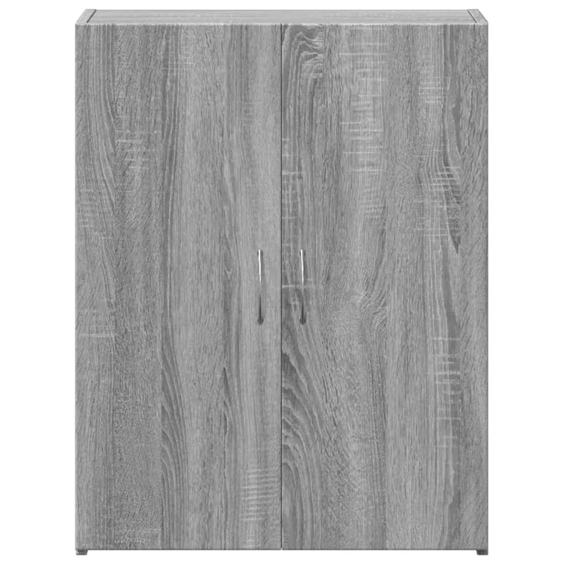 Meuble de bureau armoire de rangement en bois d'ingénierie gris 60 x 32 x 77,5 cm DEC024485
