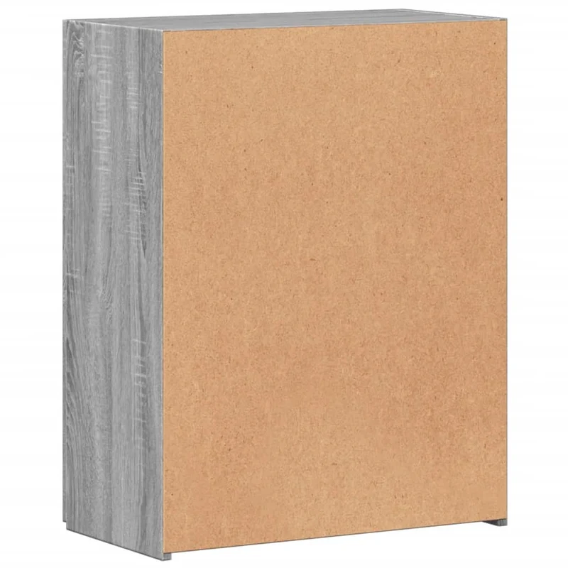 Meuble de bureau armoire de rangement en bois d'ingénierie gris 60 x 32 x 77,5 cm DEC024485