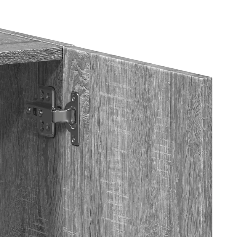 Meuble de bureau armoire de rangement en bois d'ingénierie gris 60 x 32 x 77,5 cm DEC024485