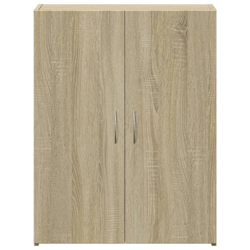 Meuble de bureau armoire de rangement en bois d'ingénierie couleur chêne 60 x 32 x 77,5 cm DEC024478