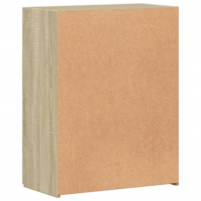Meuble de bureau armoire de rangement en bois d'ingénierie couleur chêne 60 x 32 x 77,5 cm DEC024478