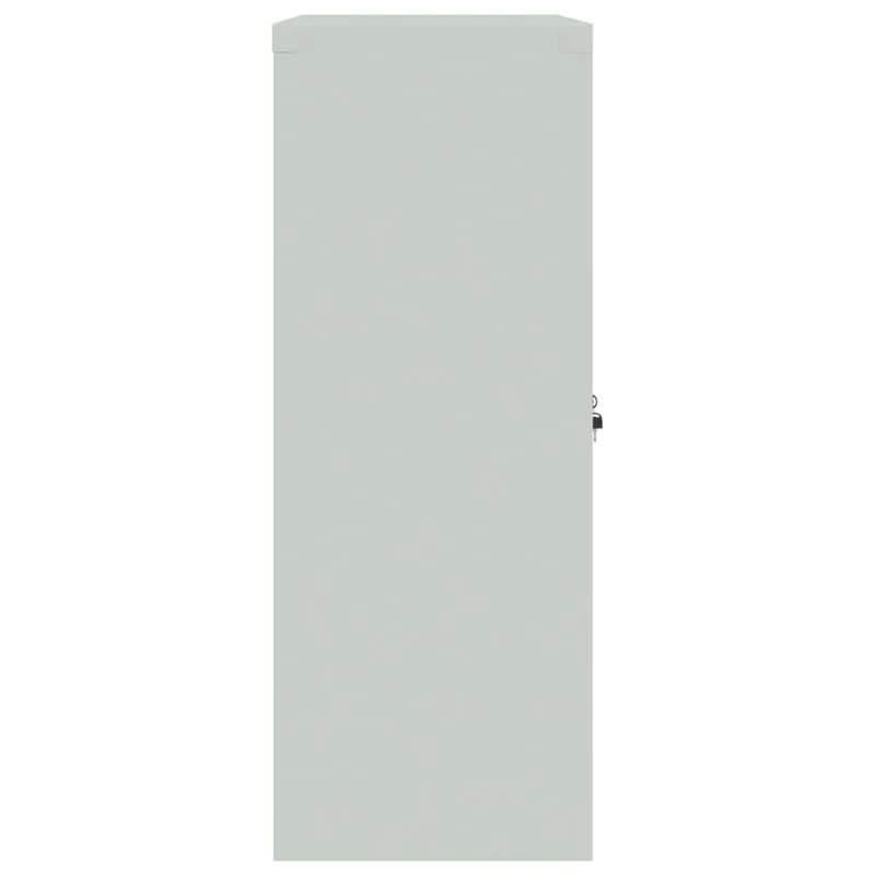 Caissons à tiroirs meuble de bureau avec étagères réglables portes verrouillables 90 x 40 x 105 cm acier gris DEC024539
