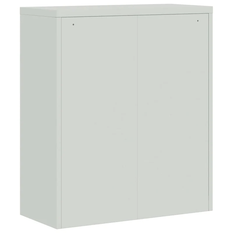 Caissons à tiroirs meuble de bureau avec étagères réglables portes verrouillables 90 x 40 x 105 cm acier gris DEC024539