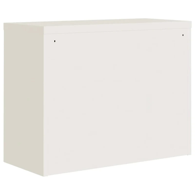 Caissons à tiroirs meuble de bureau avec étagère réglable portes verrouillables 90 x 40 x 70 cm acier blanc DEC024529