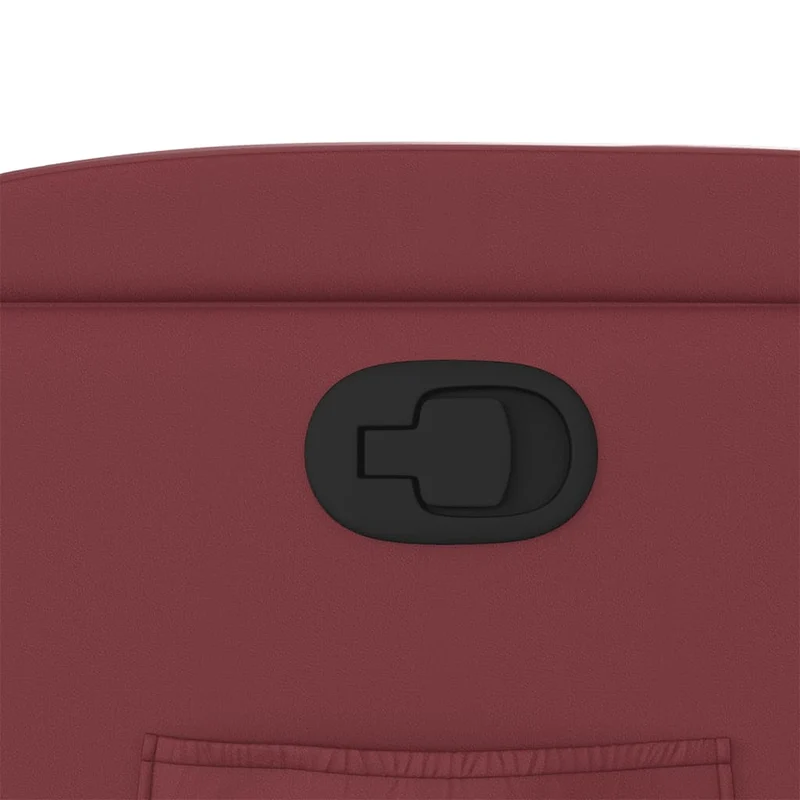 Fauteuil relax TV rembourrage confortable fonction d'inclinaison manuelle en PVC rouge bordeaux DEC028132