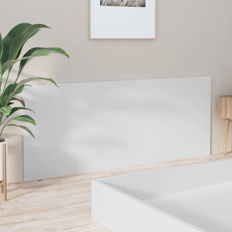 Tête de lit accessoire couchage chambre à coucher meuble 200 x 1,5 x 80 cm MDF blanc TDL0203747